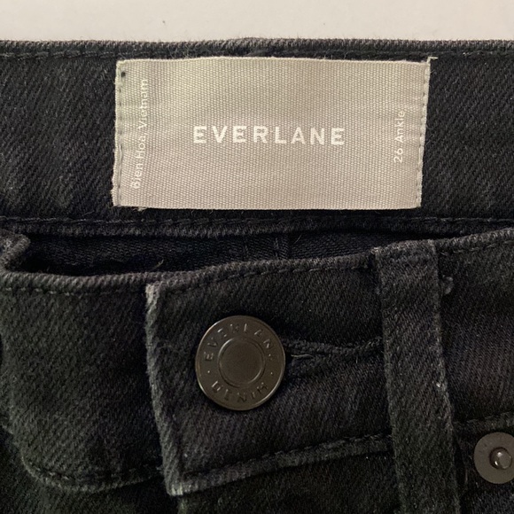 Everlane High Rise Skinny Black Jeans Ankle Length 26 - Picture 4 of 6